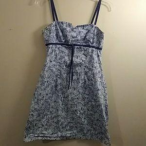 Juniors blue butterfly dress